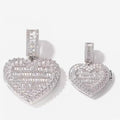 Full Charm pic Heart Silver Pendant